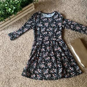 H&M Black Floral Dress
